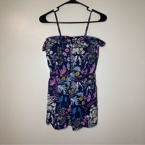 Mossimo Supply Co. Floral Jumpsuit in Blue and Pink